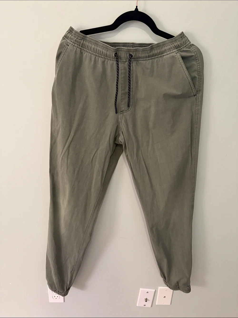 Men's Olive Casual Drawstring Joggers